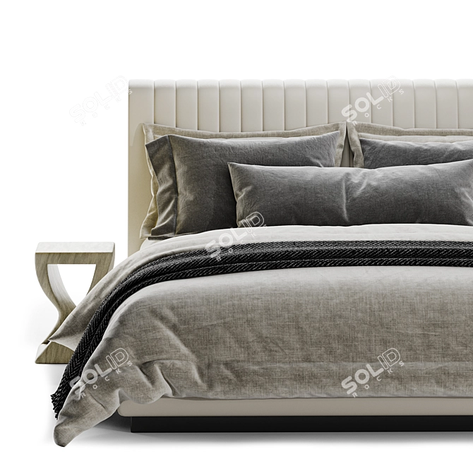 Laskasas Harry Bed: Sleek Elegance 3D model image 5