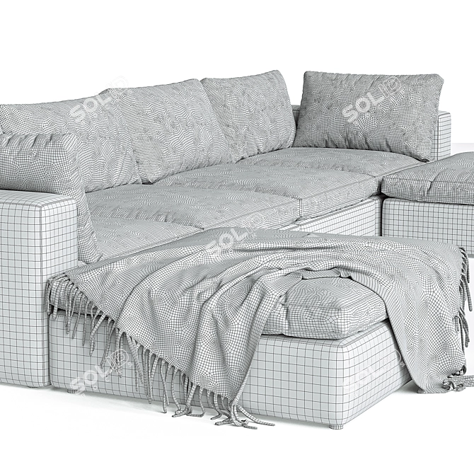 Modular Sectional Roma Linen 2014 3D model image 3