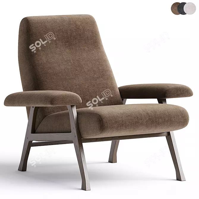 Modern Elegance: HALL Armchair Arflex 3D model image 1