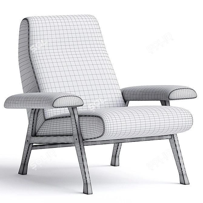 Modern Elegance: HALL Armchair Arflex 3D model image 4