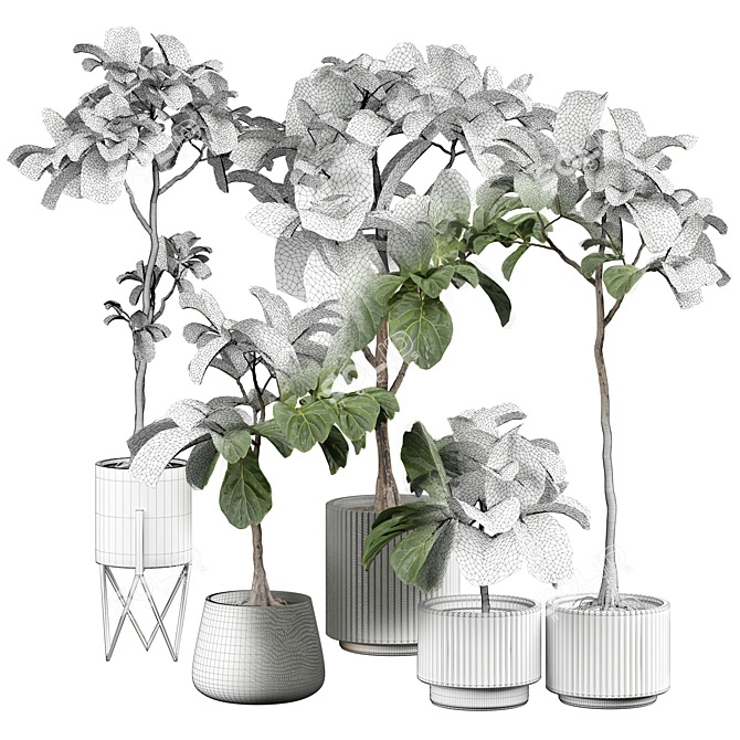 Lush Indoor Plant 3D Model 3D model image 5