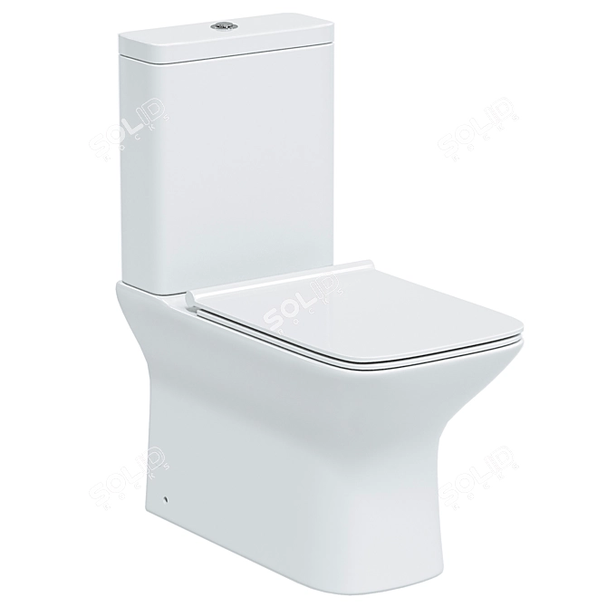 Vesteros Compact Toilet with MicroLift 3D model image 1