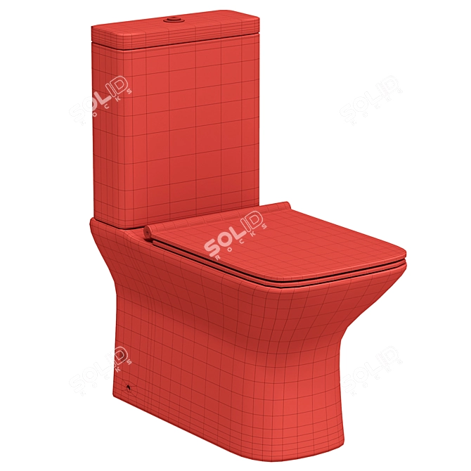 Vesteros Compact Toilet with MicroLift 3D model image 2