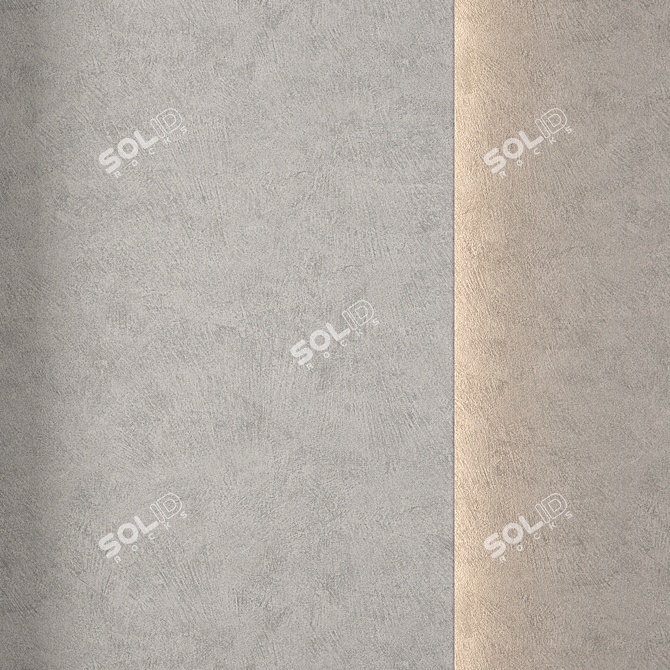 Textured PBR Concrete Decor Material 3D model image 1