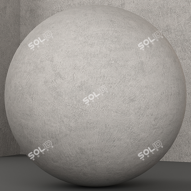 Textured PBR Concrete Decor Material 3D model image 3