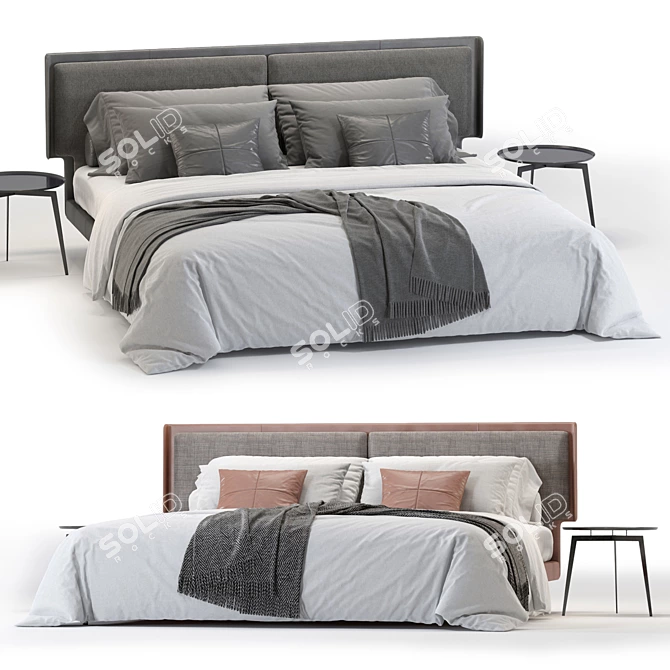 Modern and Stylish SKIN Bed 3D model image 1