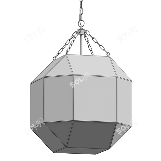 Classic Lantern Pendant Light Fixture 3D model image 3