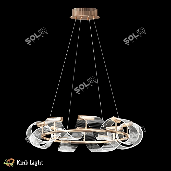 Ranni Gold Pendant Light 3D model image 1