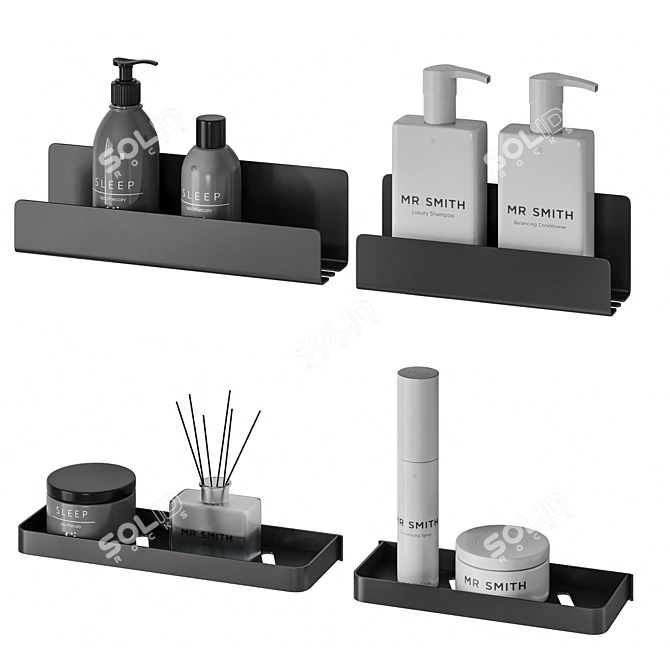 Bathroom Towels Set 3D Model 3D model image 3