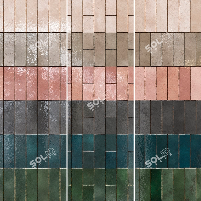 Amazonia Ceramic Tiles Set 002 3D model image 3