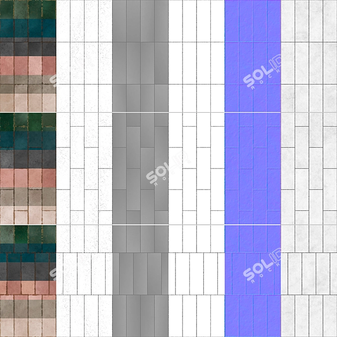 Amazonia Ceramic Tiles Set 002 3D model image 5