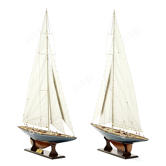 Low Poly Endeavour 1934 Yacht 3D model image 3