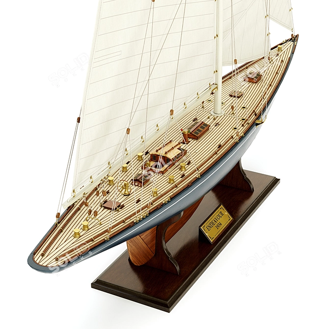 Low Poly Endeavour 1934 Yacht 3D model image 4