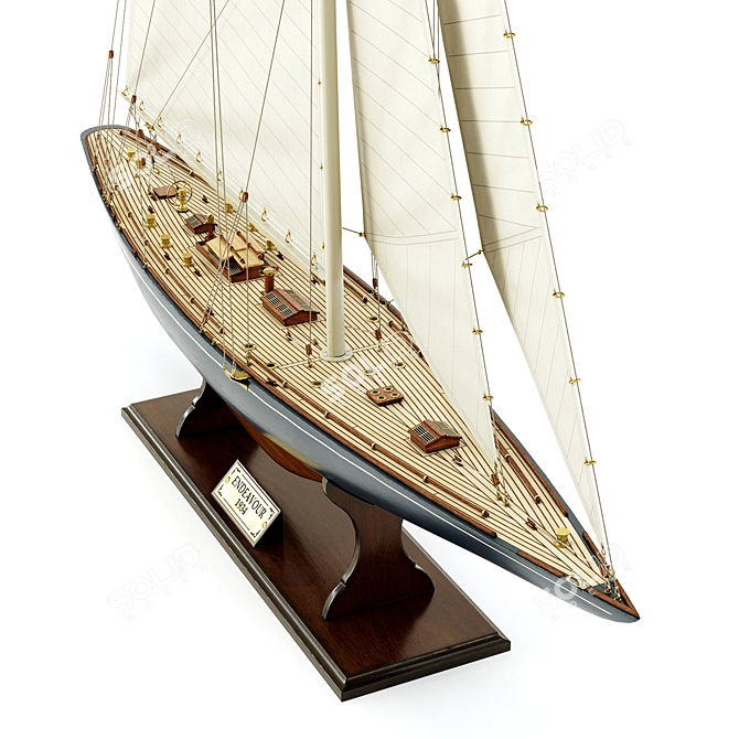 Low Poly Endeavour 1934 Yacht 3D model image 5