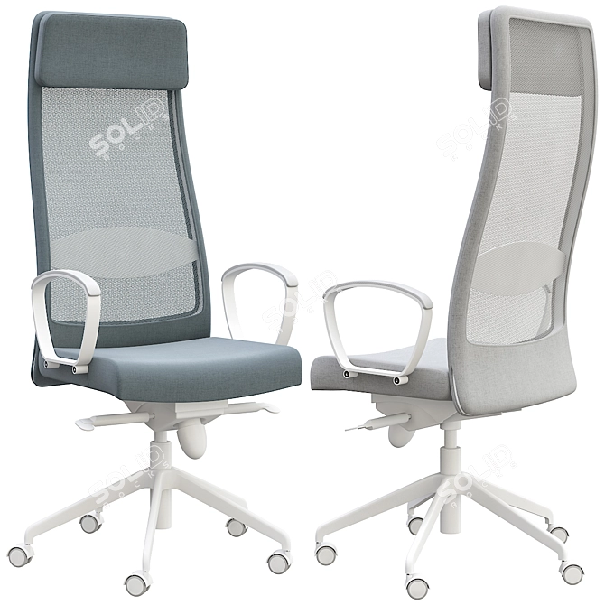 Ergonomic Vissle Office Chair 3D model image 1