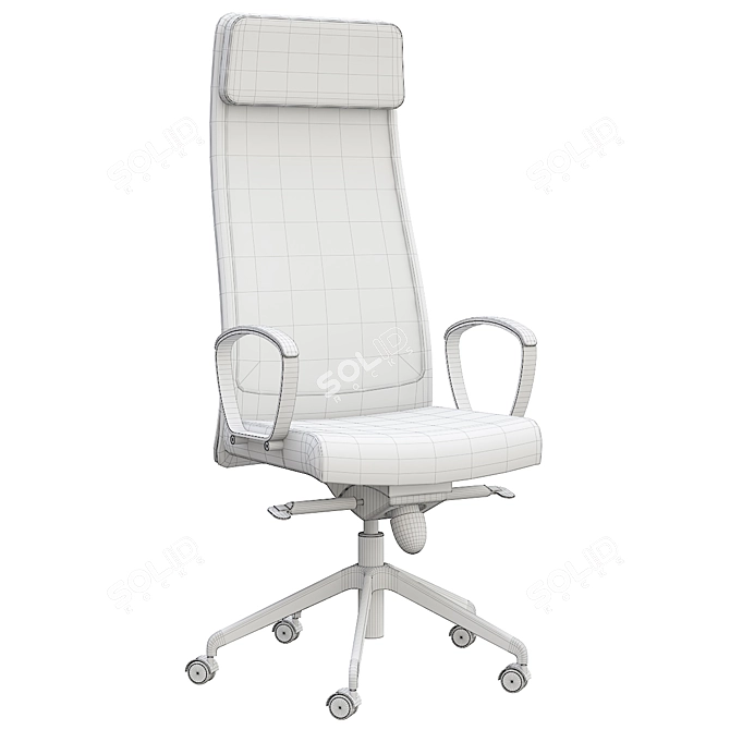 Ergonomic Vissle Office Chair 3D model image 4