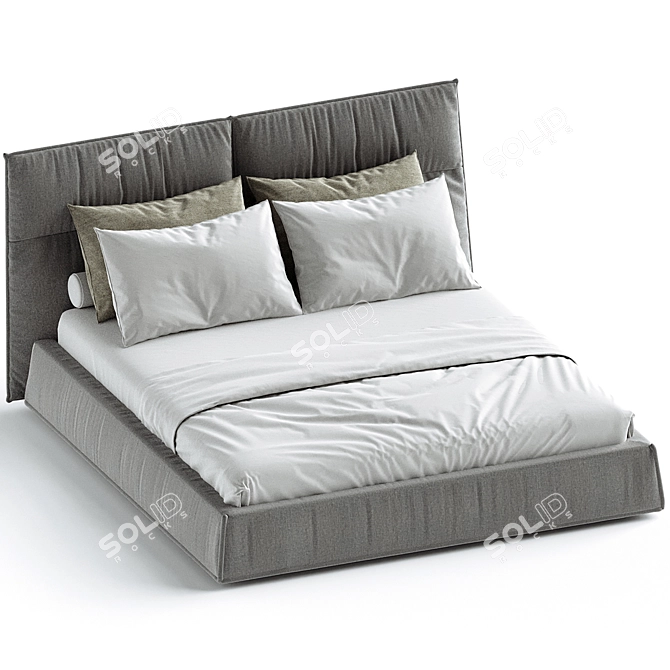 Elegant Lana Bed Design 3D model image 3