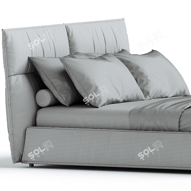 Elegant Lana Bed Design 3D model image 4