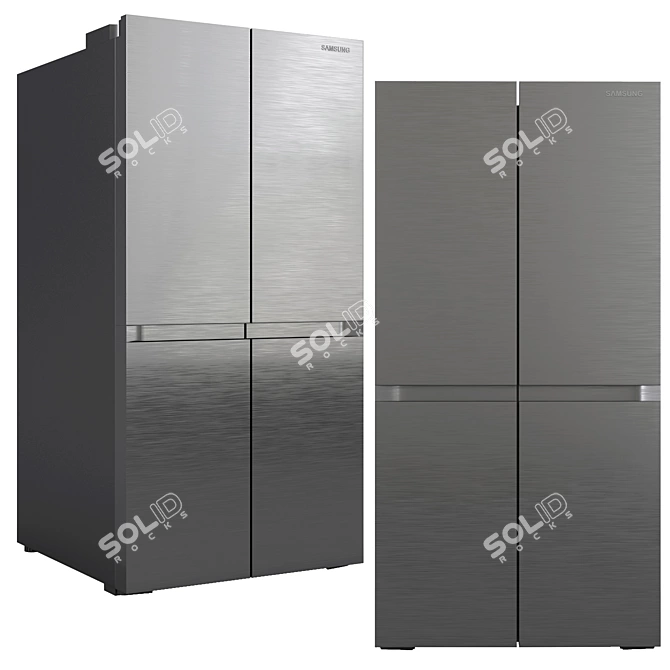 Smart French Door Refrigerator Model 3D model image 1