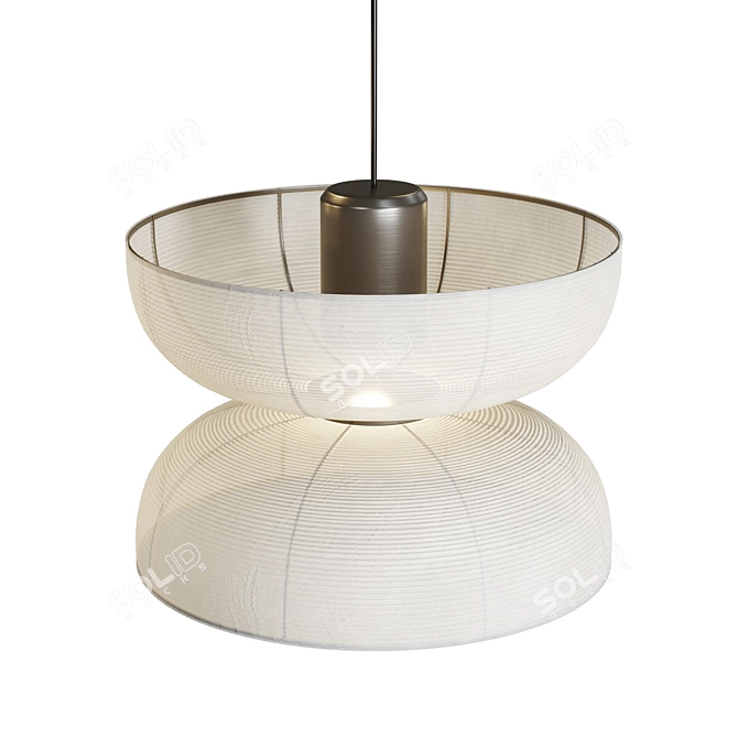 Zen Fabric Pendant Lights A 3D model image 4