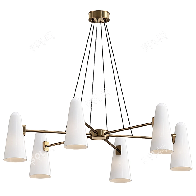 Bianco Chandelier Light 3D Model 3D model image 1