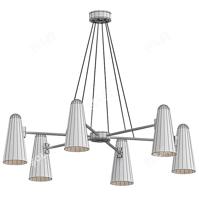 Bianco Chandelier Light 3D Model 3D model image 3