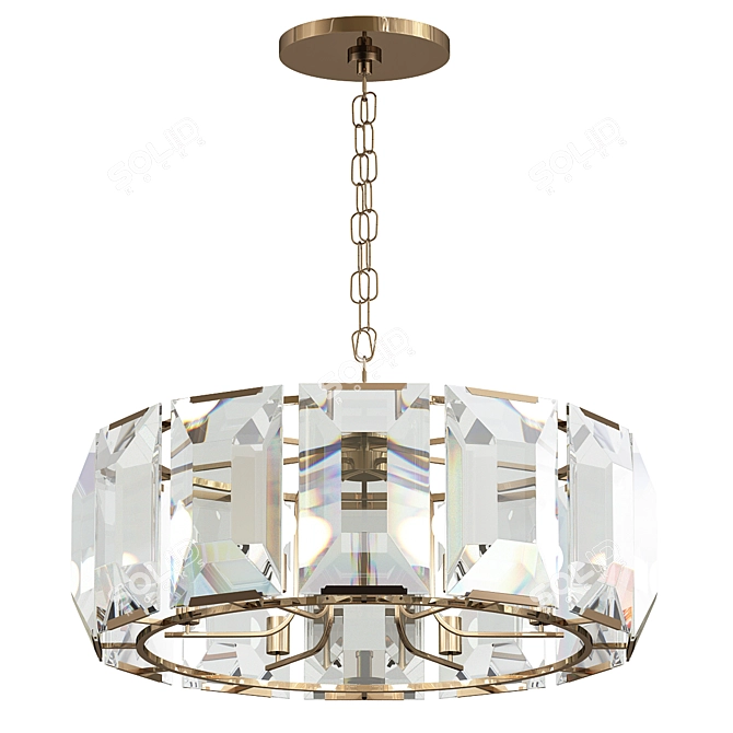 Elegant Crystal Chandelier Model 3D model image 1