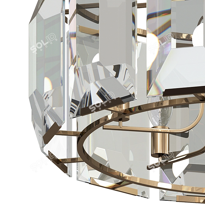 Elegant Crystal Chandelier Model 3D model image 2