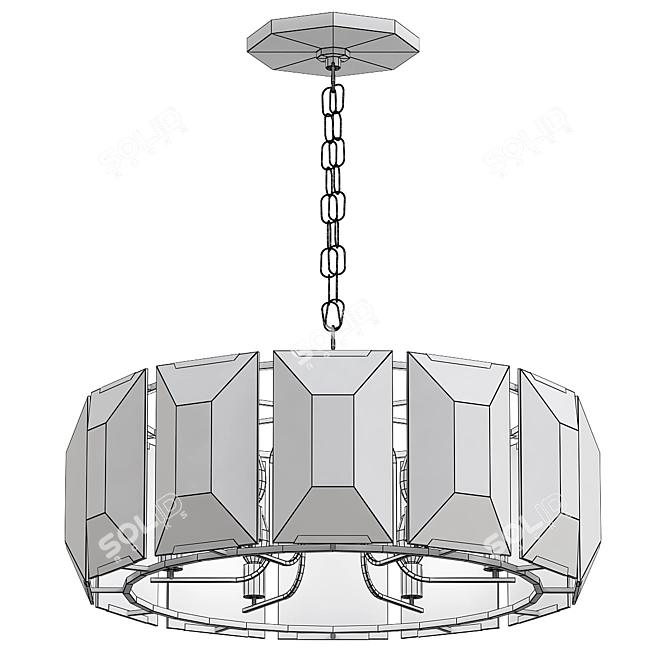 Elegant Crystal Chandelier Model 3D model image 3