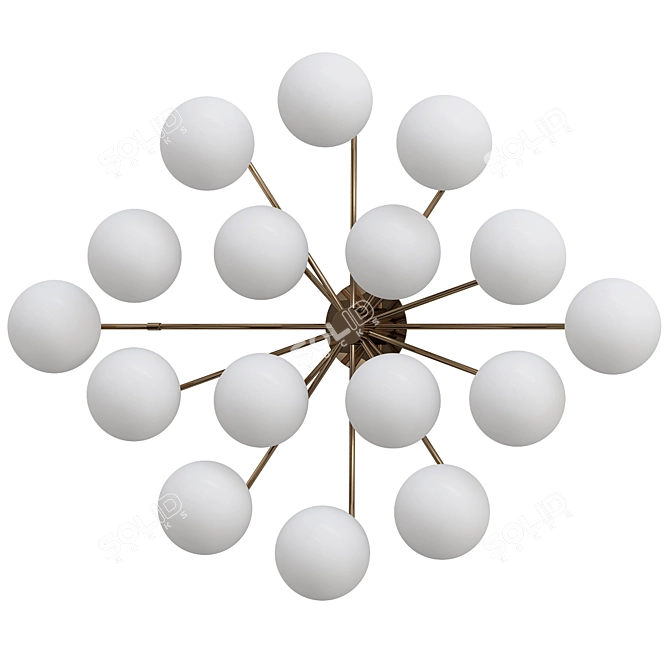 Elegant Orion Oval Chandelier 3D model image 1