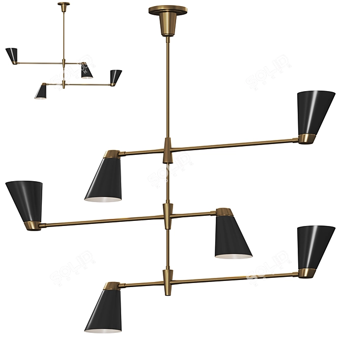 Signoret Chandelier Collection Visual Comfort 3D model image 1