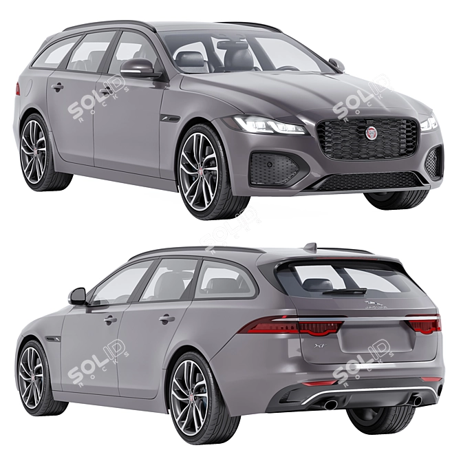 Jaguar XF Sportbrake 3D Model 3D model image 1