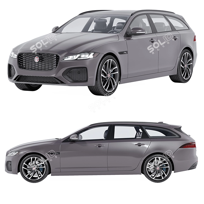 Jaguar XF Sportbrake 3D Model 3D model image 2