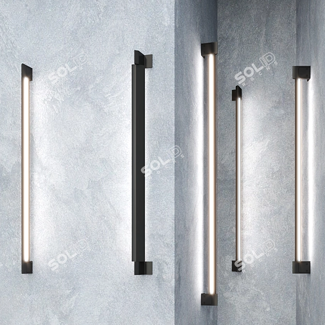 Modern LED Aluminium Wall Lamp 3D model image 2