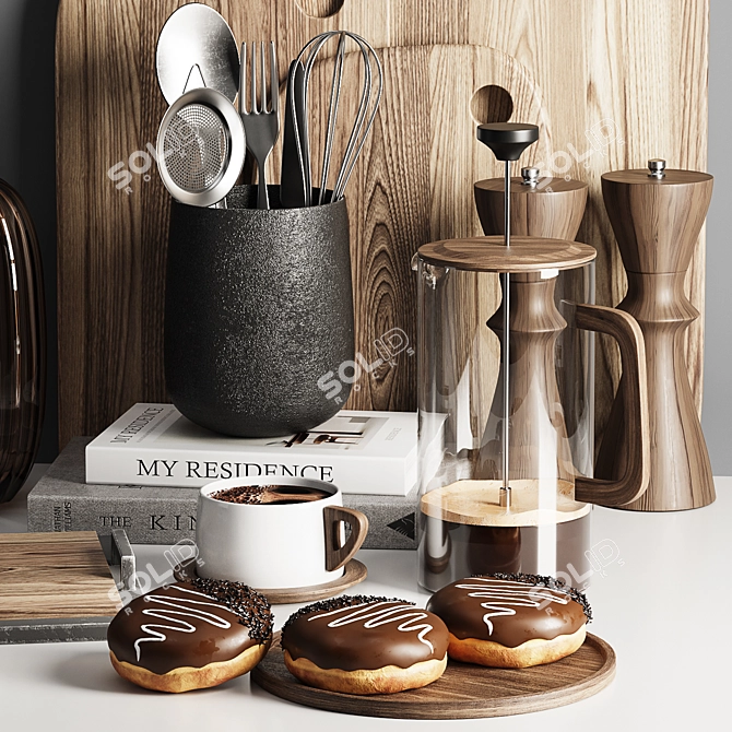 Versatile Kitchen Accessories Set 3D model image 3