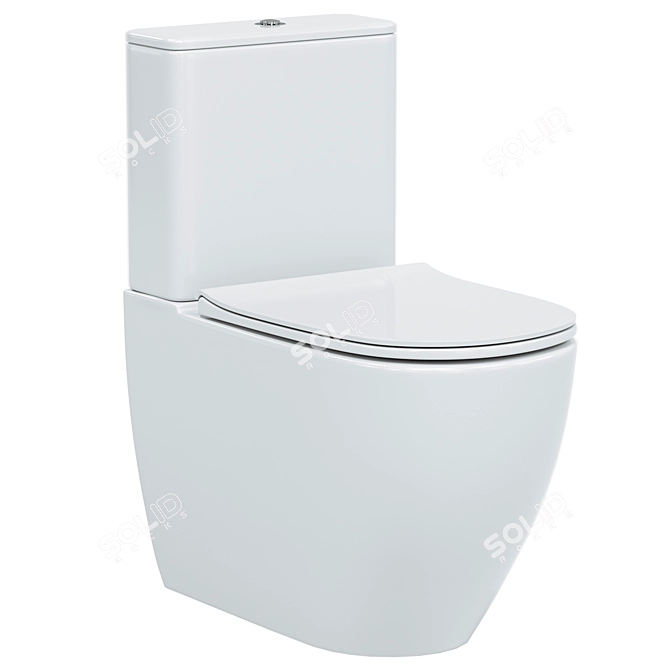 Vitra Sento Compact Toilet 3D model image 1