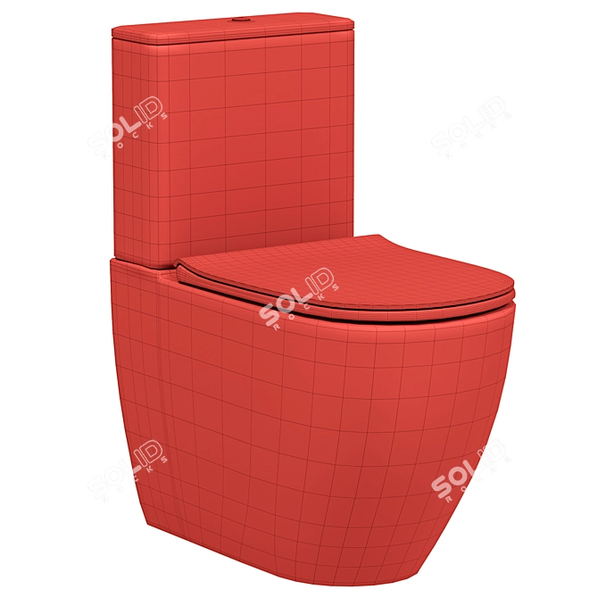 Vitra Sento Compact Toilet 3D model image 2