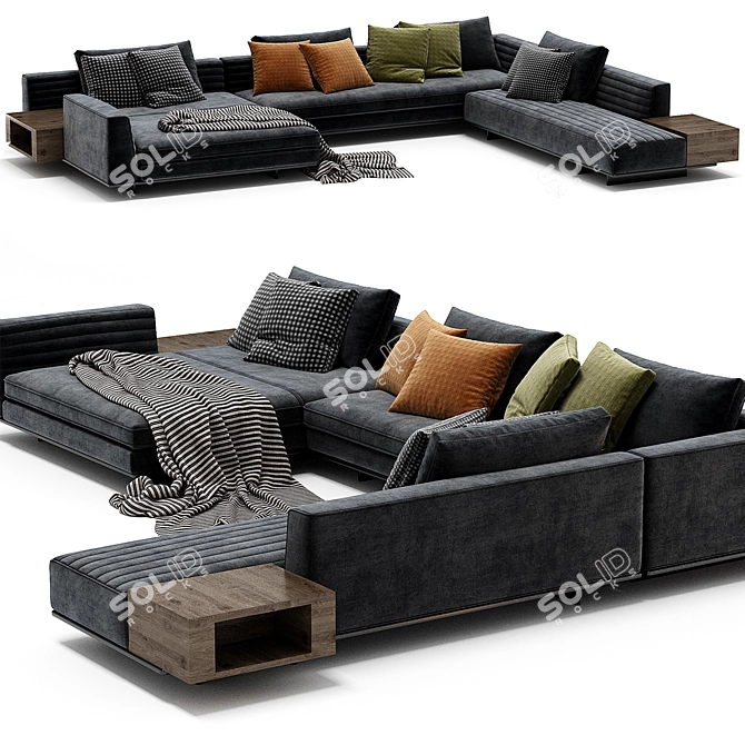 Modern Furniture Design: Minotti Roger 3D model image 1