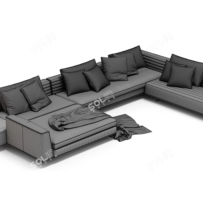 Modern Furniture Design: Minotti Roger 3D model image 4