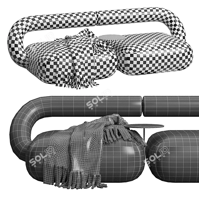 Modern Baya Sofa Model Collection 3D model image 6