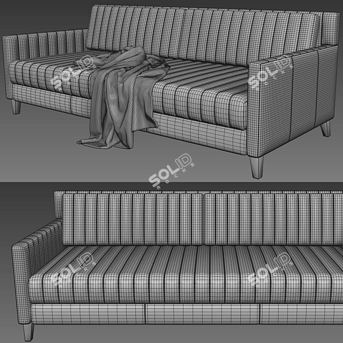 Elegant Bristol Sofa in Millimeters 3D model image 4