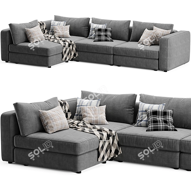 Modern Blanche Soho Sofa Design 3D model image 1