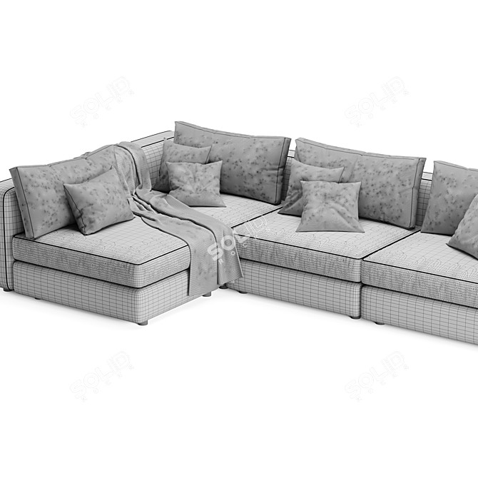 Modern Blanche Soho Sofa Design 3D model image 4