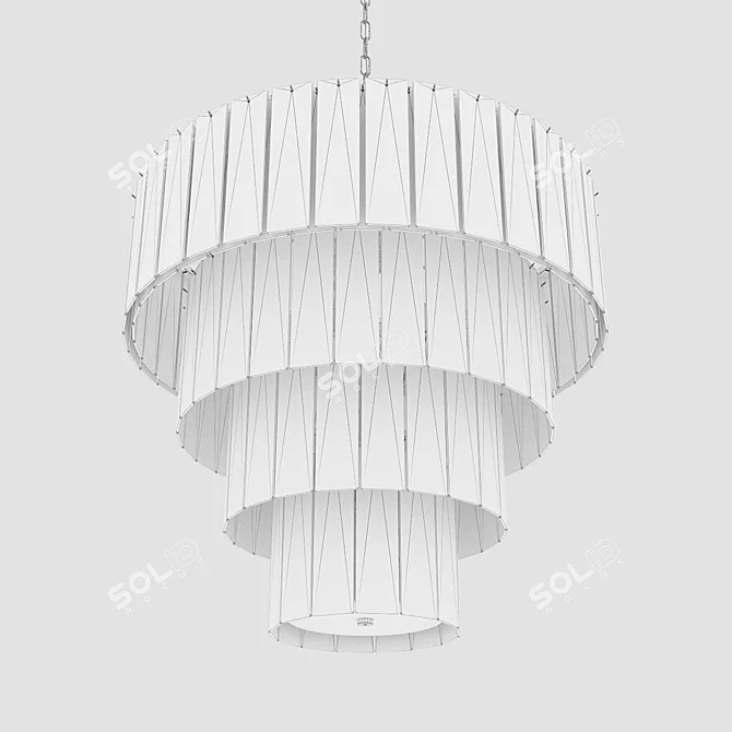 Ricardo Textured Glass Cascade Chandelier 3D model image 4