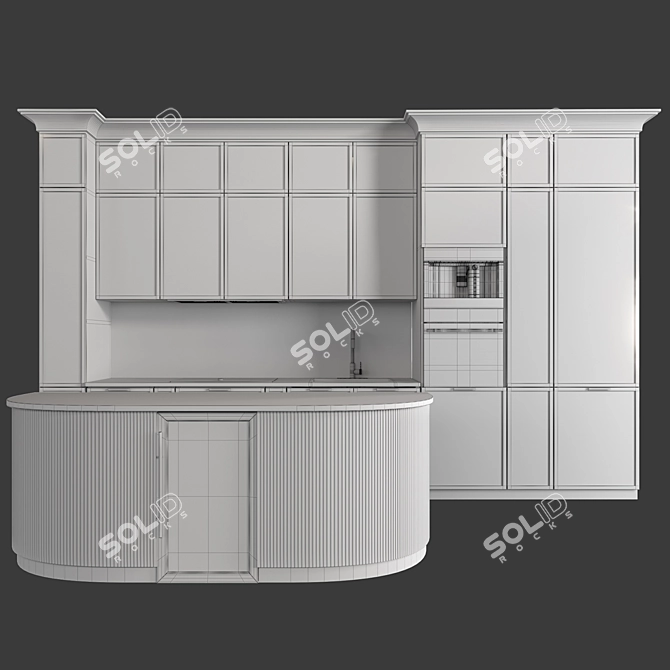 Customizable Kitchen Set 3D Models 3D model image 6