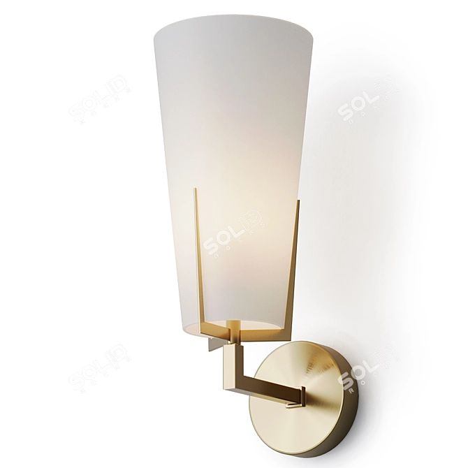 Modern Subra Wall Sconce 3D model image 1