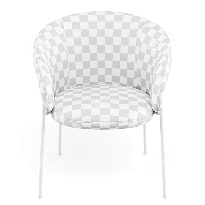 Sculptural Comfort Dining Chair 3D model image 6