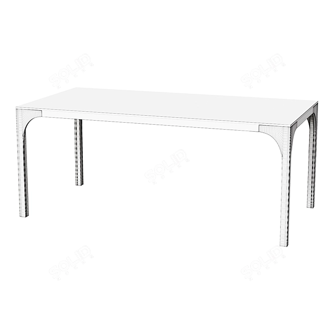 Elegant Aqua Virgo Dining Table 3D model image 2