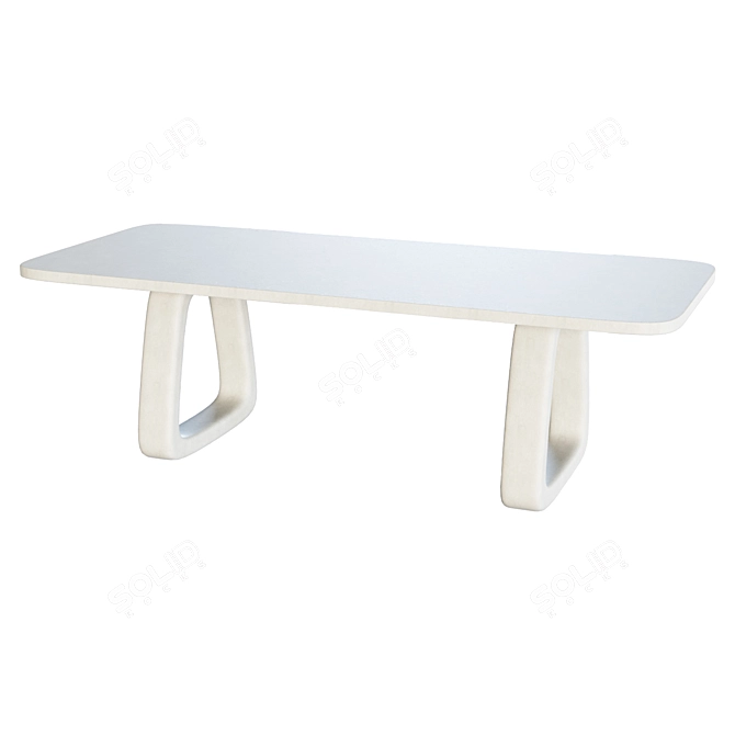 Terrazzo Dining Table: BIMA Elegance 3D model image 1