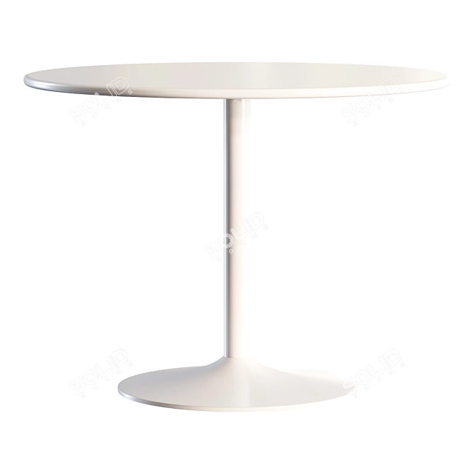 Title: Elegant White Dining Table 3D model image 1